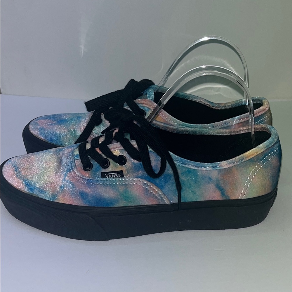 Vans Multicolor Tie-Dye Canvas Sneakers Unisex Men 8.5 Women 10 - Picture 5 of 7